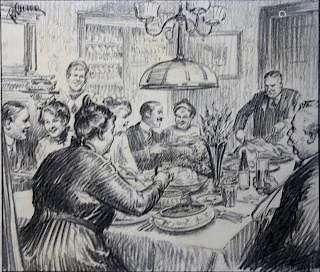 Charcoal Drawing, Thanksgiving, by Richard Vincent