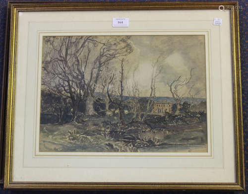 Claude Muncaster - 'Bignor Park', early 20th century watercolour, signed and titled to mount, 32.5cm