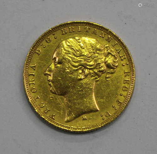 A Victorian Young Head sovereign 1879.Buyer’s Premium 29.4% (including VAT @ 20%) of the hammer