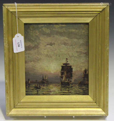 Duncan Fraser McLea - 'The Mouth of the Tyne', 19th century oil on board, signed recto, titled