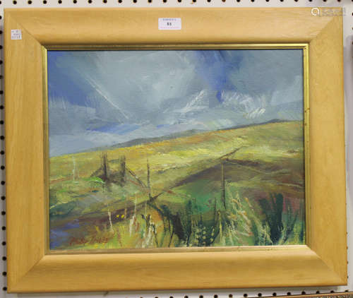 Philip James - 'Black Down, Dartmoor', 21st century oil on canvas, signed recto, titled label verso,