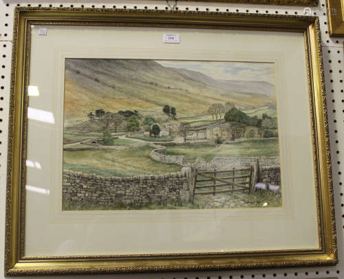 John Chalkley - 'Beckermonds, Upper Wharfedale', watercolour, signed and dated '80 recto, titled