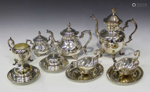A 20th century Galleon plate teapot and two handled sugar bowl and cover, together with a small