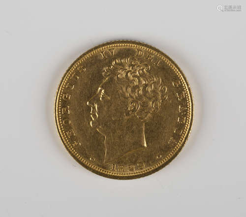 A George IV sovereign 1829, with certificate and Royal Mint case.Buyer’s Premium 29.4% (including