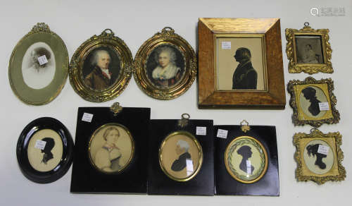 British School - Oval Miniature Portrait of a Gentleman, and Oval Miniature Portrait of a Lady, a