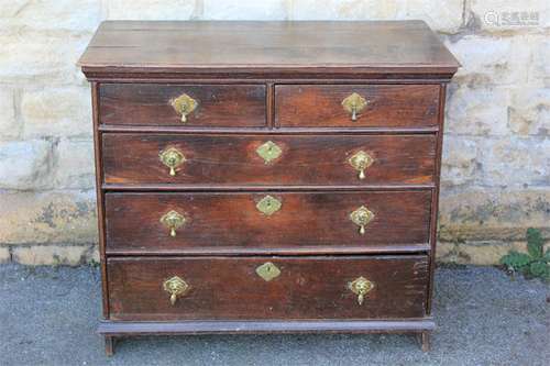 An 18th Century Oak Chest of Drawers