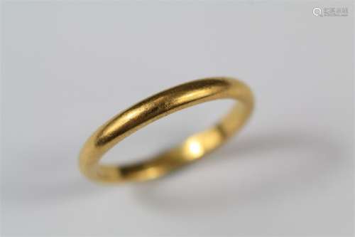 A 22ct Yellow Gold Wedding Band