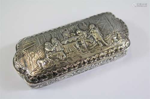 A Continental Silver Trinket Box