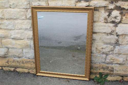 A Large Contemporary Gilt-Effect Framed Mirror