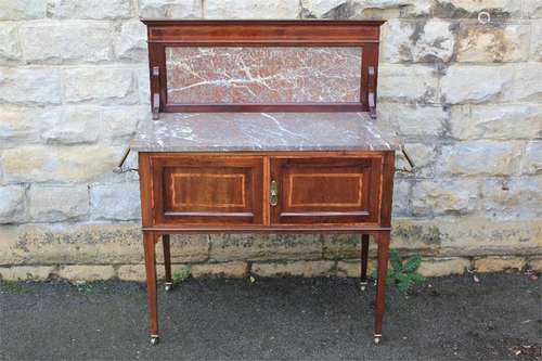 An Edwardian Marble Top Wash Stand