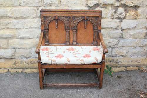 An Antique Oak Bench