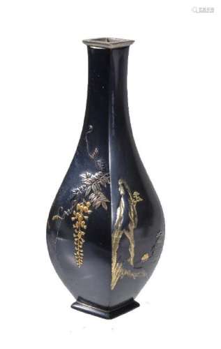 Kuroda Company of Kyoto: A Small Shakudo Vase of