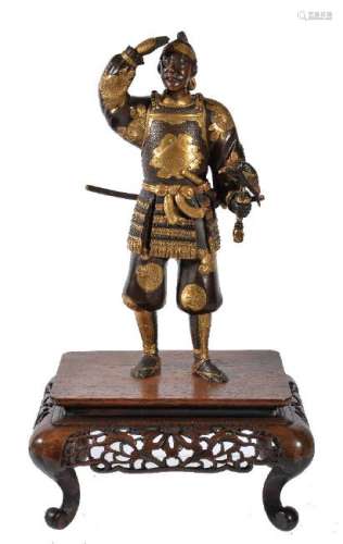 Style of Miya-O Eisuke: A Parcel gilt Figure of a