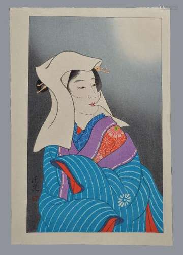 Torii Kiyomitsu (fl.1970s-80s): A Woodblock Print in