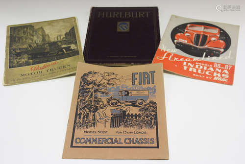 A collection of motoring ephemera relating to commercial vehicles, including various black and white