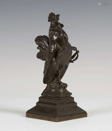 Robert Herman Bichweiler - a late 19th century German brown patinated cast bronze model of a