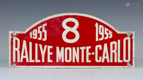 A group of four mid-20th century pressed aluminium 'Rallye Monte-Carlo' plates, including one