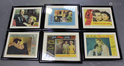 A group of six mainly 1950s U.S. colour printed film lobby cards, various titles, including 'The