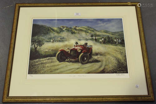 After Robin Owen - 'Viva Alfa - Forza Ferrari', limited edition colour print, signed in pencil, 39.