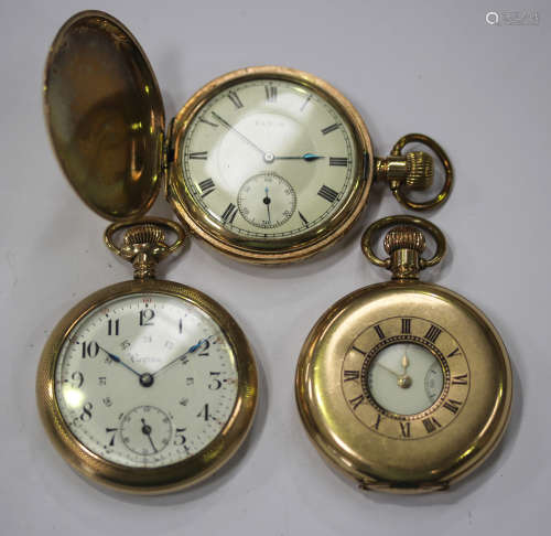 A Regina gilt metal cased keyless wind open-faced gentleman's pocket watch, the jewelled movement
