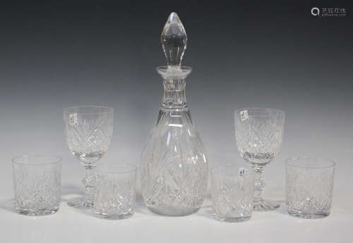 A large collection of Edinburgh crystal, 20th century, including a set of six wine goblets, set of