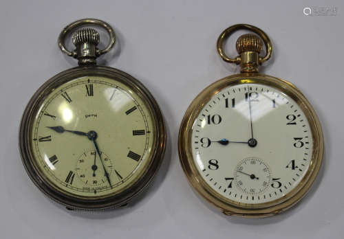 A Smith silver cased keyless wind open-faced gentleman's pocket watch, Birmingham 1947, case