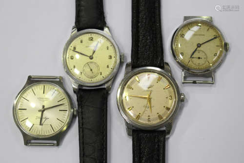 A Longines Conquest Automatic steel cased gentleman's wristwatch, case diameter 3.5cm, a Longines