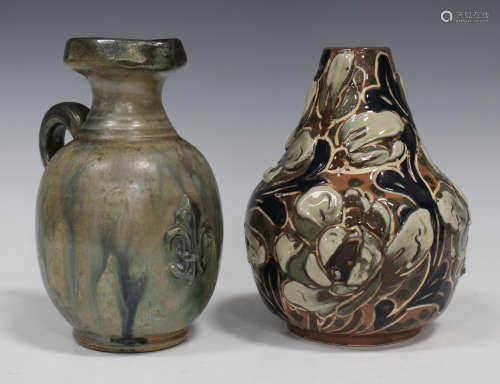 An unusual Thomas Forester & Sons Art Nouveau style vase, late 19th/early 20th century, the pear