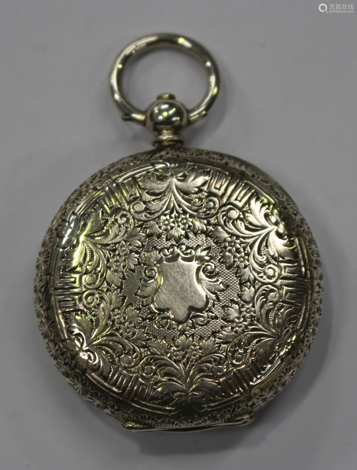 A Tellus silver cased keyless wind open-faced gentleman's pocket watch ...