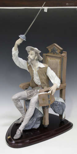 A large Lladro porcelain figure 'I am Don Quixote', designed by Salvador Furio, No. 1522, modelled