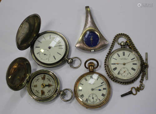 A Waltham USA gilt metal cased keyless wind open-faced gentleman's pocket watch, case diameter