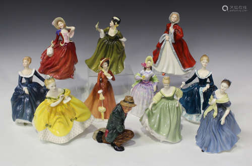 A collection of eleven Royal Doulton figures, comprising Rachel, HN2936, Adrienne, HN2304, Janine,