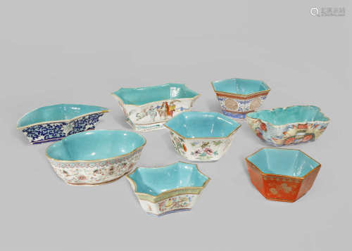 EIGHT CHINESE BOWLS