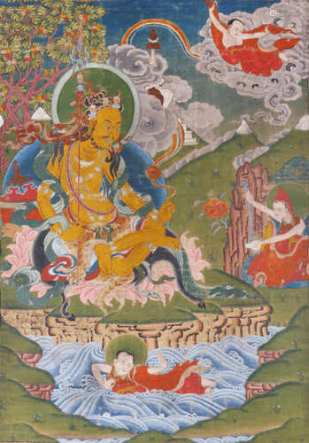 A TIBETAN THANGKA OF PADMASAMBHAVA