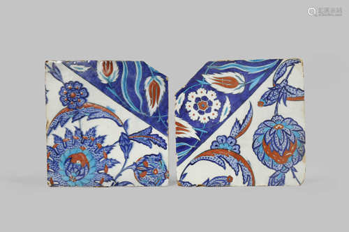 TWO IZNIK TILES