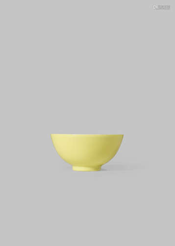 A CHINESE LEMON-YELLOW GLAZED CUP