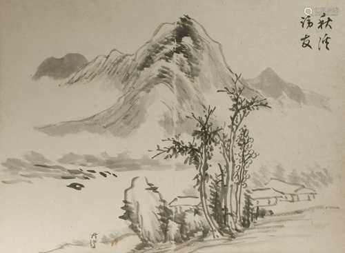 A SET OF FOUR CHINESE INK PAINTINGS ON PAPER