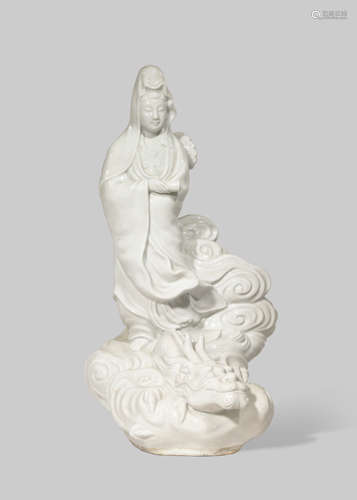 A CHINESE BLANC DE CHINE FIGURE OF GUANYIN