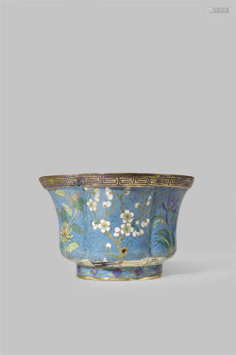 A CHINESE CLOISONNE JARDINIERE
