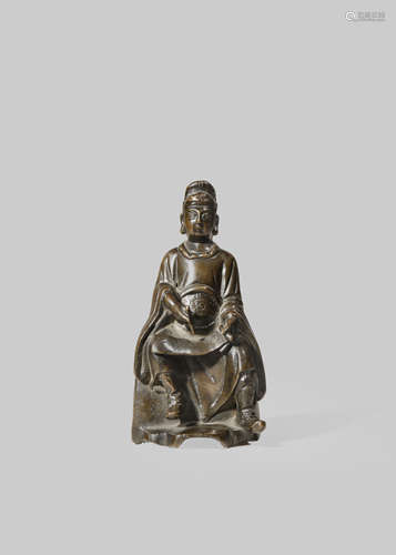 A CHINESE BRONZE FIGURE OF WEN CHANG XING