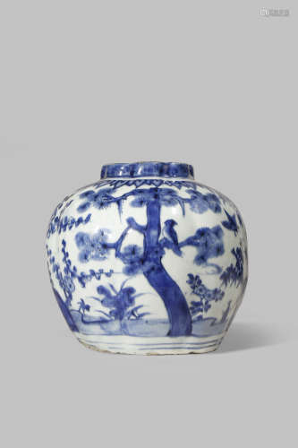 A CHINESE BLUE AND WHITE 'THREE FRIENDS OF WINTER' JAR