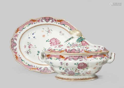 A CHINESE FAMILLE ROSE TUREEN