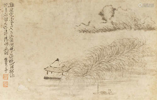 AN ALBUM OF EIGHT CHINESE LANDSCAPE INK PAINTINGS