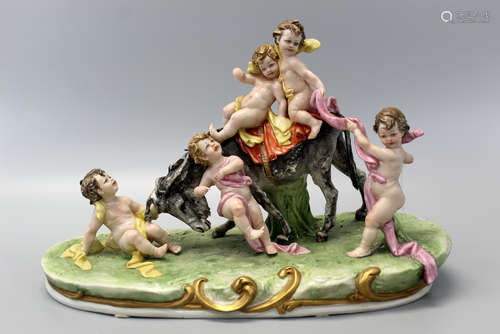 Antique Capodimonte Porcelain Figurines.