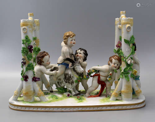 Antique Italian Capodimonte Porcelain Figural with