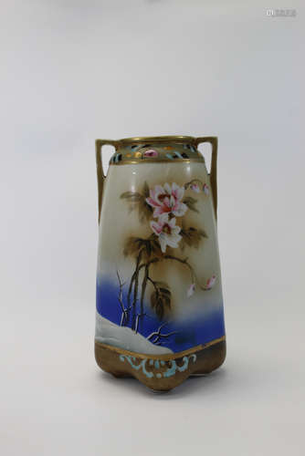 Japanese hand painted porcelain vase.