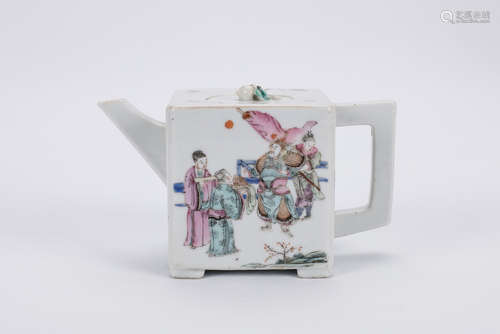 Chinese famille rose porcelain teapot.