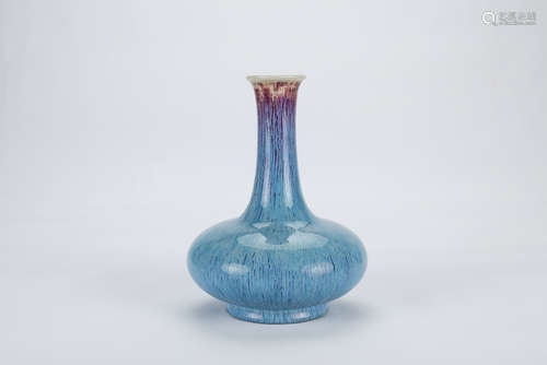 Chinese flambe porcelain vase.