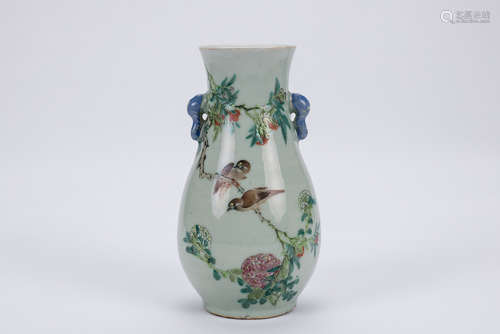 Chinese famille rose porcelain vase.