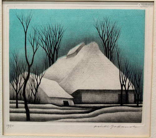 After Snow, etching, signed and numbered by artist